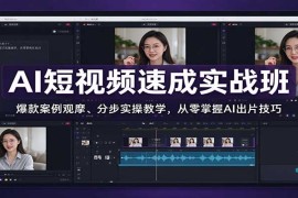 AI短视频速成实战班：爆款案例观摩、分步实操教学，从零掌握AI出片技巧