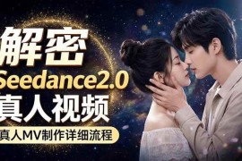 （18289期）Seedance 2.0电影级真人 MV全流程拆解：提示词、运镜、粒子特效，手把手实操
