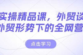 每日外贸实操精品课，外贸谈判，新外贸形势下的全网营销02-09冒泡网