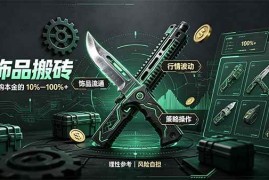 （20580期）CS2饰品搬砖，每轮收益为采购本金的10-100%+，最强搬砖型副业，steam搬砖