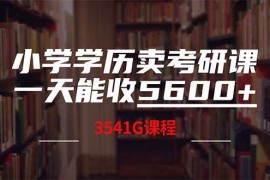 每天（14561期）小学学历卖考研课程，一天收5600（附3580G考研合集）03-17中创网