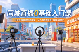 同城直播0基础入门课，同城直播赋能实体商家，从0-1助你实现门店业绩增长