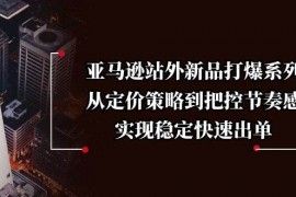 2024最新（13970期）亚马逊站外新品打爆系列，从定价策略到把控节奏感，实现稳定快速出单01-17中创网