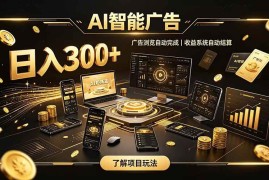 （19996期）自研 AI 系统｜轻资产起步｜长期稳定收益｜宝妈 上班族轻轻松松日入300+