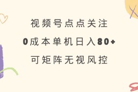 实战（14567期）视频号点点关注0成本单号80+可矩阵绿色正规长期稳定03-18中创网