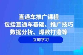 热门项目直通车推广课程：包括直通车基础、推广技巧、数据分析、爆款打造等01-19福缘网