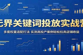 无界关键词投放实战营：多套权重适配打法，实测高投产案例轻松拉高店铺收益
