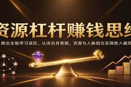 资源杠杆赚钱思维：跳出全能学习误区，认清自身禀赋，资源与人脉组合实现收入破局