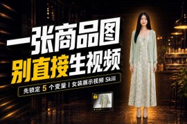 女装AI视频总翻车？问题不在提示词，女装展示视频Skill先锁定5个变量！