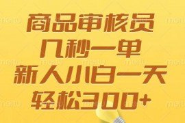 热门项目（14393期）商品审核员，几秒一单，多劳多得，新人小白一天轻松300+03-03中创网