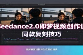 Seedance2.0即梦视频创作课：剧本式视频制作，同款复刻技巧，多行业案例落地教学