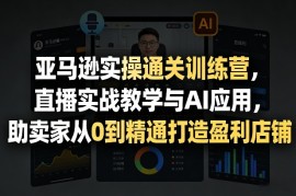 亚马逊实操通关训练营，直播实战教学与AI应用，助卖家从0到精通打造盈利店铺（更新9月30日）