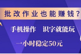 简单项目（14285期）批改作业也能赚钱？0门槛手机项目，识字就能玩！一小时稳定50元！02-22中创网