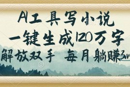 实战（14256期）AI工具写小说，一键生成120万字，解放双手，每月躺赚3w+02-20中创网