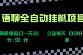 语聊自动视频自动聊天项目全新玩法，单机单窗口一天30-50+，新手看完直接上手【揭秘】