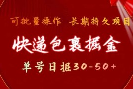 每日快递包裹撸金单号日撸30-50+可批量长久稳定收益【揭秘】01-27冒泡网