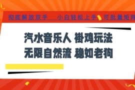 汽水音乐全程挂G最新玩法，无线自然流玩法，彻底解放双手，日入500+，可批量矩阵【揭秘】