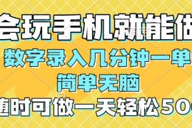 手机项目（14360期）一部手机即可开始,验证码录入，几秒钟一单，，随时随地可做，每天500+02-28中创网