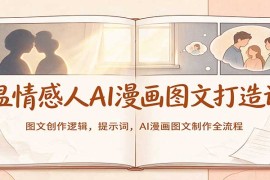 温情感人AI漫画图文打造课：图文创作逻辑，提示词，AI漫画图文制作全流程