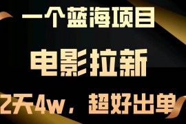 每天（14471期）【蓝海项目】电影拉新，两天搞了近4w，超好出单，直接起飞03-09中创网