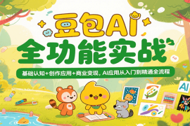 豆包AI全功能实战，基础认知+创作应用+商业变现，AI应用从入门到精通全流程