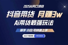 实战（14457期）25年直播最强玩法抖音带货月入3w+新手小白可快速上手03-09中创网