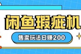 最新项目咸鱼瑕疵机售卖玩法0基础也能上手，日入2张01-18冒泡网