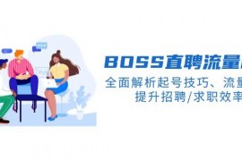 实战BOSS直聘流量秘籍，全面解析起号技巧、流量玩法，提升招聘/求职效率02-07福缘网