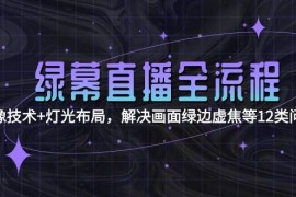 绿幕直播全流程：抠像技术+灯光布局，解决画面绿边虚焦等12类问题