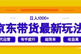 每日（14367期）京东带货最新玩法，日入1000+，操作超简单，有手就行03-01中创网