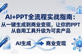 （18142期）AI+PPT全流程实战指南-更新4月21：从一键生成到商业变现，让你的PPT从自用工具升级为可卖产品