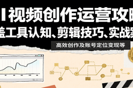 AI视频创作运营攻略：涵盖工具认知、剪辑技巧、实战案例、高效创作及账号定位变现等