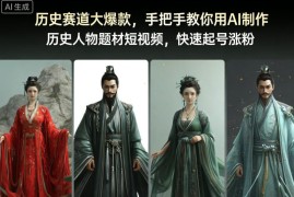 历史赛道大爆款，手把手教你用AI制作历史人物题材短视频，快速起号涨粉