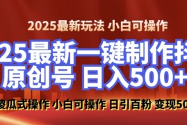 实战2025最新零基础制作100%过原创的美女抖音号，轻松日引百粉，后端转化日入5张01-02冒泡网