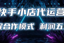 实战快手小店代运营限时托管计划合作模式利润五五分成02-12福缘网