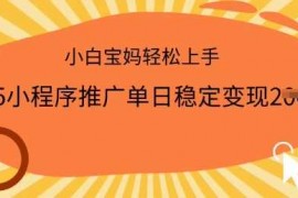 手机项目2025小程序推广单日稳定变现多张，一部手机即可操作，小白宝妈轻松上手【揭秘】02-26冒泡网