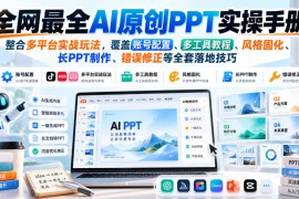 全网最全AI原创PPT实操手册，整合多平台实战玩法，覆盖账号配置、多工具教程、风格固化、长PPT制作、错误修正等全套落地技巧