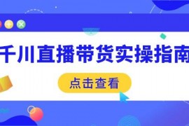 手机创业（14265期）千川直播带货实操指南：从选品到数据优化，基础到实操全面覆盖02-21中创网