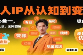 个人IP从认知到变现，身心合一，巧立人设，全网霸屏，吸金变现