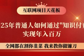 赚钱项目网创项目终点站-镰刀训练营超级IP合伙人，25年普通人如何通过“知识付费”年入百万03-15福缘网