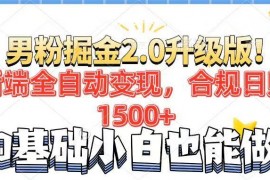 简单项目（14190期）男粉项目2.0升级版！后端全自动变现，合规日赚1500+，7天干粉矩阵起号&#8230;02-15中创网