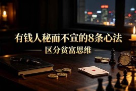 （19413期）付费文章：有钱人秘而不宣的8条心法｜区分贫富思维