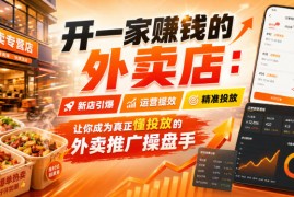 开一家賺钱的外卖店：新店引爆·运营提效·精准投放，让你成为真正懂投放的外卖推广操盘手