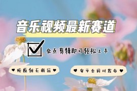 最新项目音乐视频赛道最新玩法，纯原创不违规，可所有平台同时发布，会点剪辑即可轻松拿捏01-09冒泡网