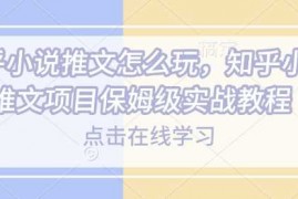 最新项目知乎小说推文怎么玩，知乎小说推文项目保姆级实战教程02-11冒泡网