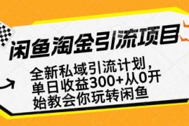 手机项目闲鱼淘金私域引流计划，从0开始玩转闲鱼，副业也可以挣到全职的工资02-08冒泡网