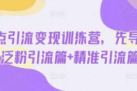 每日热点引流变现训练营，先导篇+泛粉引流篇+精准引流篇03-08冒泡网