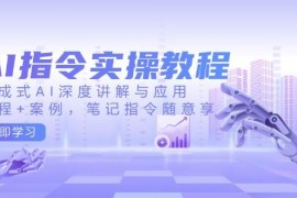 赚钱项目（14097期）AI指令实操教程，生成式AI深度讲解与应用，课程+案例，笔记指令随意享02-07中创网