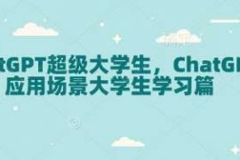 赚钱项目ChatGPT超级大学生，ChatGPT应用场景大学生学习篇01-10冒泡网