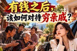 某公众号付费文章：有钱之后，该如何对待穷亲戚？